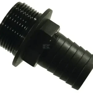 Slangestuds lige med 1 1/4" udvendig gevind til 32 mm slange - Fabrikspris