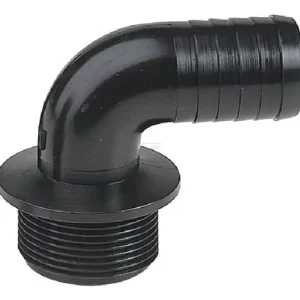 Vinkel 90 gr 1/2" udvendig gevind til 1/2" slange - Eftertragtet