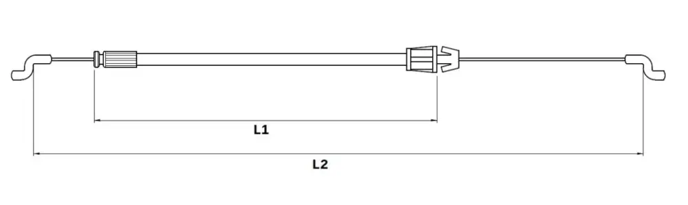 Stiga motorbremsekabel L=1241 mm, Turbo 48 - Køb online