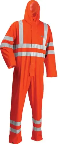 Klar til levering | Lyngsøe Rainwear Kedeldragt EN20471 Hi-Viz PU Orange 4XL