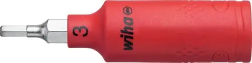 Leveres hurtigt | Wiha Løs indv. sekskant top 3mm 1/4" VDE 1000V, 65mm