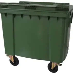 Ekstra rabat | Creamer Industribeholder 660 L, grøn, med hjul, polyethylen