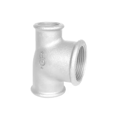 GF galvaniseret blødstøbt gevind T-stykke 1 1/2 x 1 1/2 x 1/2 - Kundernes valg