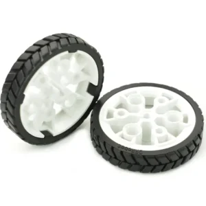 Bestil nemt | ABS Rubber Wheel N20, 43x9mm, Fits Mini Gear Motors, Encoder Ready